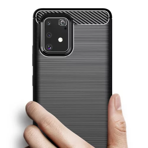  Techsuit - Karbonszilikon - Samsung Galaxy S10 Lite - Fekete tok-5949419062382 4 kép