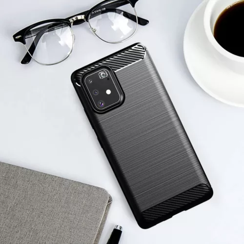  Techsuit - Karbonszilikon - Samsung Galaxy S10 Lite - Fekete tok-5949419062382 6 kép
