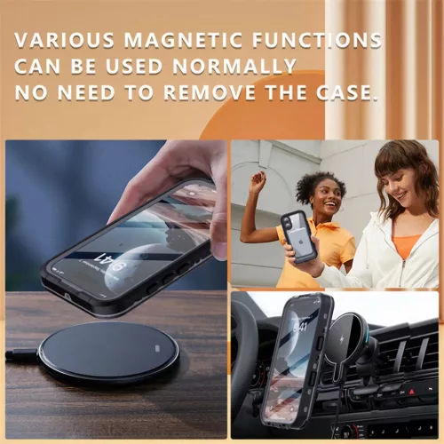 ShellBox - Vízálló IP68 Tok - iPhone 16 - Fekete tok-5949419250567 4 kép