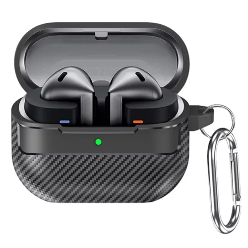  Techsuit - Karbonszálas - Samsung Galaxy Buds 3 / 3 Pro-hoz - Fekete-5949419250581 1 kép