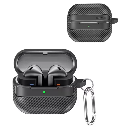  Techsuit - Karbonszálas - Samsung Galaxy Buds 3 / 3 Pro-hoz - Fekete-5949419250581 5 kép