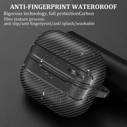  Techsuit - Karbonszálas - Samsung Galaxy Buds 3 / 3 Pro-hoz - Fekete-5949419250581 10 kép