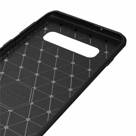  Techsuit - Szénszilikon - Samsung Galaxy S10 - Fekete tok-5949419062375 2 kép