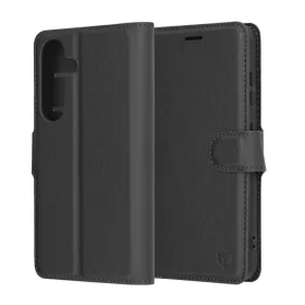  Techsuit - Bőr Tok - Samsung Galaxy S25 - Fekete tok-5949419255555 1 kép