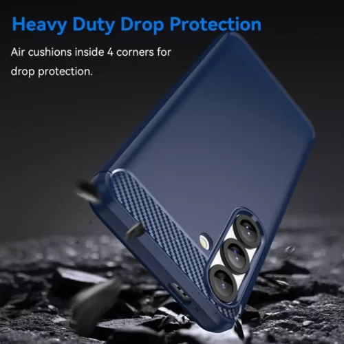 Techsuit - Szénszálas szilikon - Samsung Galaxy S25 - Kék tok-5949419255364 3 kép