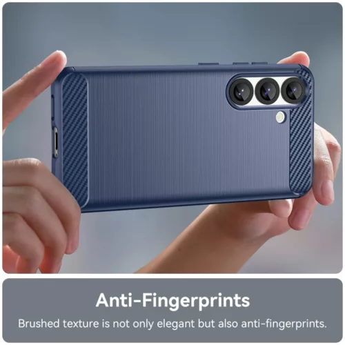 Techsuit - Szénszálas szilikon - Samsung Galaxy S25 - Kék tok-5949419255364 5 kép