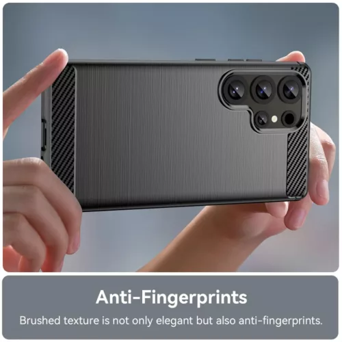 Techsuit - Szénszálas Szilikon - Samsung Galaxy S25 Ultra - Fekete t-5949419255333 3 kép