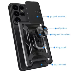 Techsuit - CamShield Sorozat - Samsung Galaxy S25 Ultra - Fekete tok-5949419255111 2 kép