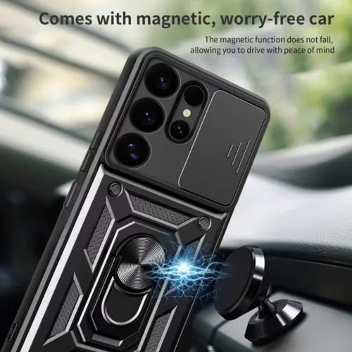 Techsuit - CamShield Sorozat - Samsung Galaxy S25 Ultra - Fekete tok-5949419255111 4 kép