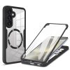  Techsuit - ColorVerse 360 MagSafe sorozat + képernyővédő - Samsung Galaxy S25 Plus - Fekete tok