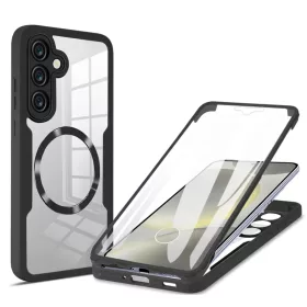    Samsung Galaxy S25 Plus Fekete Techsuit ColorVerse 360 MagSafe sorozat + képernyővédő tok