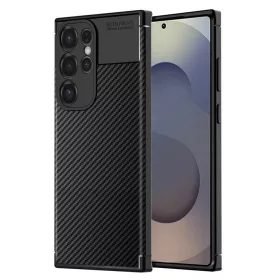  Samsung Galaxy S25 Ultra Fekete Techsuit - Szénszálas tok
