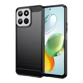    Honor 200 Smart / X7c Fekete Techsuit Szénszálas szilikon tok