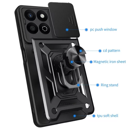 Techsuit - CamShield sorozat - Honor 200 Smart / X7c - Fekete tok-5949419255821 2 kép