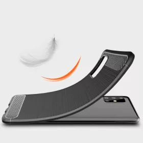 Samsung Galaxy A71 4G Fekete Techsuit Carbon szilikon tok-5949419062283 2 kép