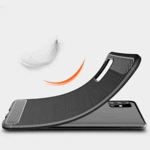 Samsung Galaxy A71 4G Fekete Techsuit Carbon szilikon tok-5949419062283 2 kép