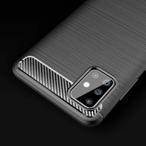  Samsung Galaxy A71 4G Fekete Techsuit Carbon szilikon tok-5949419062283 4 kép