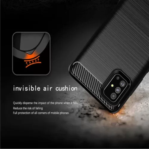  Samsung Galaxy A71 4G Fekete Techsuit Carbon szilikon tok-5949419062283 5 kép