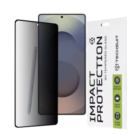  Techsuit - 111D Teljes Ragasztású Adatvédelmi Fólia - Samsung Galaxy S25 Ultra - Fekete üvegfólia