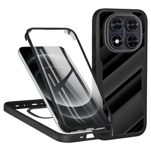  Techsuit - ColorVerse 360 Sorozat + Kijelzővédő - Xiaomi Redmi Note 14 Pro 5G / Note 14 Pro+ 5G / Poco X7 - Fekete tok
