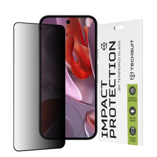 Techsuit - 111D Privacy Teljes Ragasztás - Google Pixel 9a - Fekete -5949419261587 2 kép