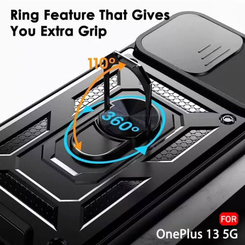  Techsuit - CamShield sorozat - OnePlus 13 - Fekete tok-5949419265905 5 kép