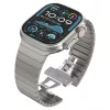 Apple Watch szíj - Techsuit (W012) - kompatibilis az Apple Watch 1/2/3/4/5/6/7/8/9/10/SE/SE 2/Ultra/Ultra 2 modellekkel (42/44/45/46/49mm) - Ezüst.