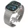 Apple Watch szíj - Techsuit (W012) - kompatibilis az Apple Watch 1/2/3/4/5/6/7/8/9/10/SE/SE 2/Ultra/Ultra 2 modellekkel (42/44/45/46/49mm) - Ezüst.