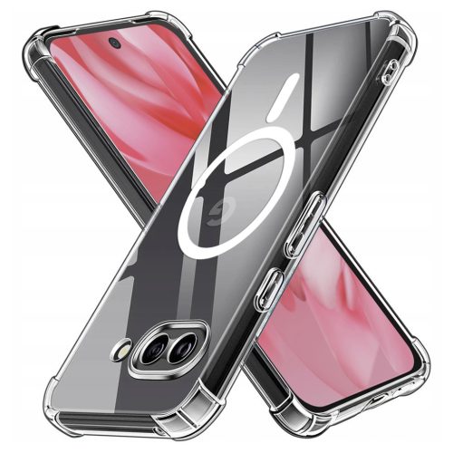  Techsuit - Ütésálló Átlátszó Szilikon MagSafe - Google Pixel 9a - Átlátszó tok