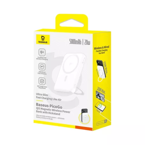 Baseus - PicoGo Magsafe Power Bank (P10076800213-01) - Type-C, Qi2, Gy-6932172677626 10 kép