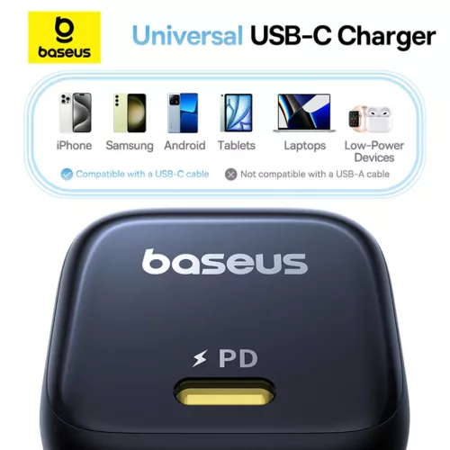 Baseus Wall Charger PicoGo (P10176800123-00) - GaN, Gyors Töltés, 45-6932172678364 6 kép