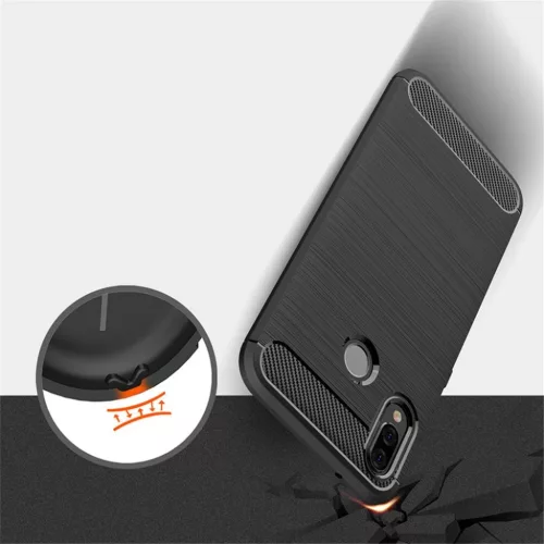  Techsuit - Karbonszilikon - Huawei P20 lite - Fekete tok-5949419061859 2 kép