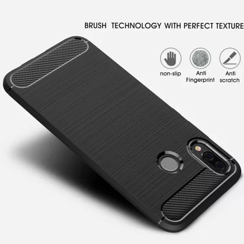  Techsuit - Karbonszilikon - Huawei P20 lite - Fekete tok-5949419061859 3 kép