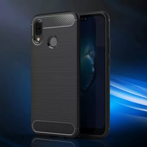  Techsuit - Karbonszilikon - Huawei P20 lite - Fekete tok-5949419061859 5 kép