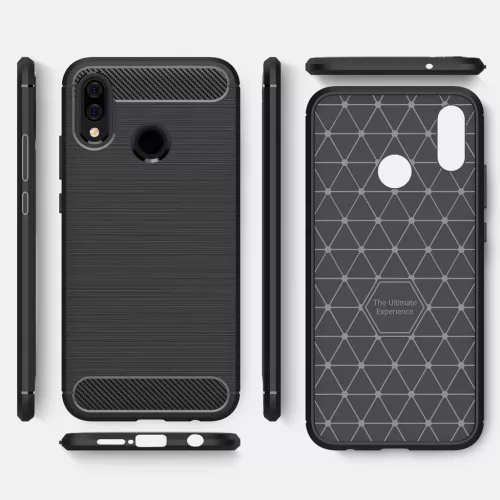  Techsuit - Karbonszilikon - Huawei P20 lite - Fekete tok-5949419061859 6 kép