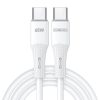  Duzzona - Adatkábel (A11) - Folyékony szilikon, USB-C - USB-C, 65W, 1m - Fehér