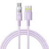Baseus - Data Cable Display 2 (P10382701511-01) - Gyors töltés, USB Type-C, Digitális kijelző, 100W, 2m - Ködös lila
