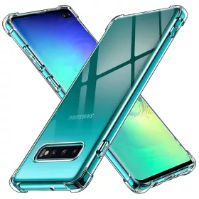    Techsuit - Ütésálló Átlátszó Szilikon - Samsung Galaxy S10 Plus - Átlátszó tok