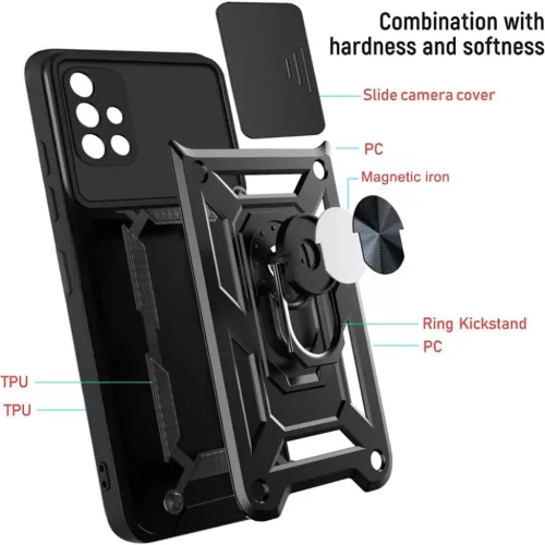  Samsung Galaxy A71 4G Fekete Techsuit CamShield sorozat tok-5949419272606 6 kép