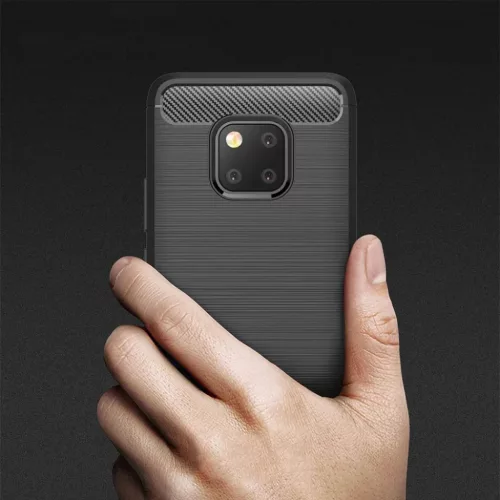  Techsuit - Szénszálas szilikon tok - Huawei Mate 20 Pro - Fekete-5949419272798 4 kép
