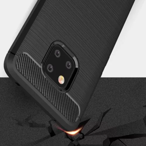  Techsuit - Szénszálas szilikon tok - Huawei Mate 20 Pro - Fekete-5949419272798 5 kép