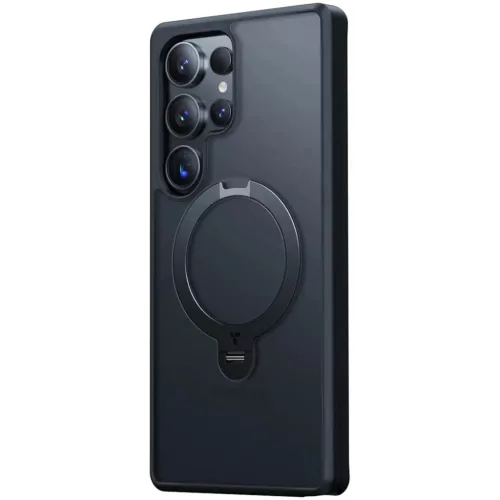 Torras - Ostand Spin sorozat - Samsung Galaxy S25 Ultra - Fekete tok-6938075626235 3 kép