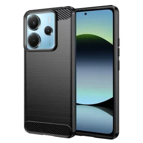    Xiaomi Redmi Note 14 4G regionális verzió Fekete Techsuit Karbon Szilikon tok