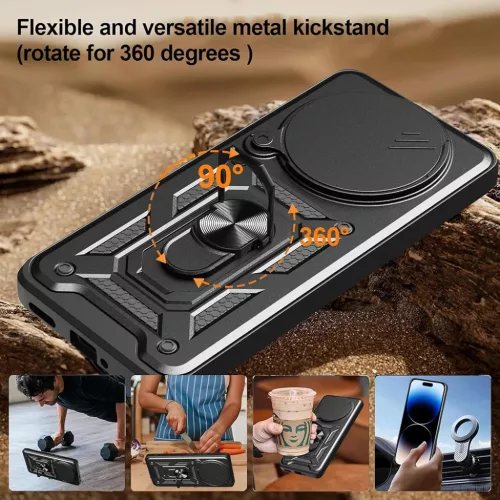  Techsuit - CamShield Sorozat - Honor X9c Okos - Fekete tok-5949419273481 3 kép
