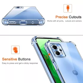  Techsuit - Ütésálló Átlátszó Szilikon - Motorola Moto G05 / E1-5949419273436 2 kép