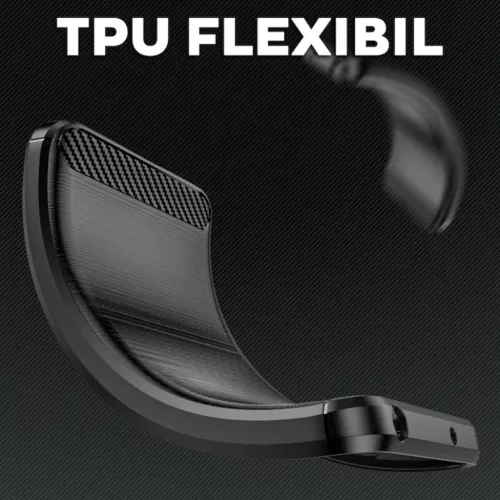  Techsuit - Karbonszilikon - OnePlus 13R - Fekete tok-5949419275386 4 kép