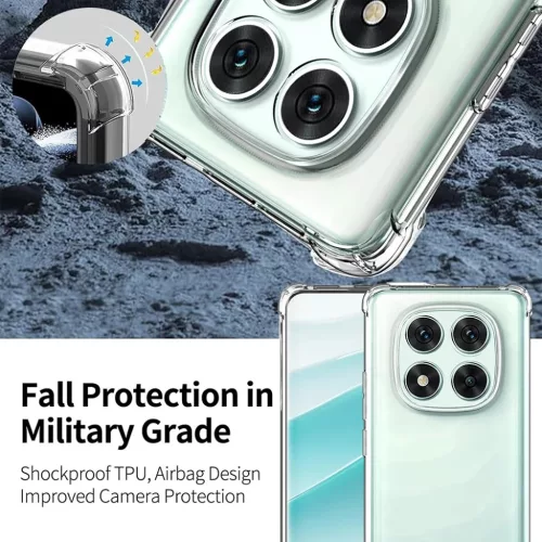  Techsuit - Ütésálló Átlátszó Szilikon - Xiaomi Redmi Note 14 P-5949419275546 4 kép