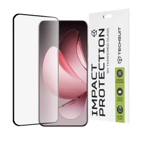    Techsuit - 111D Teljes Fedés / Teljes Ragasztás Üveg / 3D Ívelt Kijelző - Oppo Reno13 Pro - Fekete üvegfólia