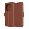 Techsuit - Bőr Folió - Xiaomi Redmi Note 14 Pro 4G / Poco F7 - Barna tok