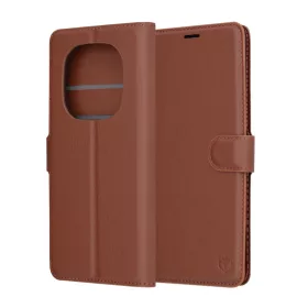    Techsuit - Bőr Folió - Xiaomi Redmi Note 14 Pro 4G / Poco F7 - Barna tok